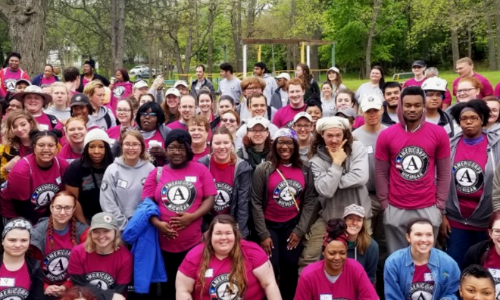 Group of people smiling
