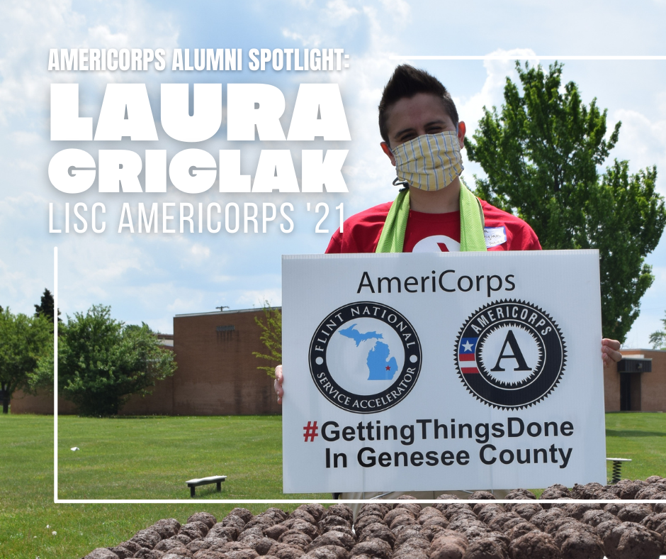 Woman smiling with the words Alumni Spotlight written on photo